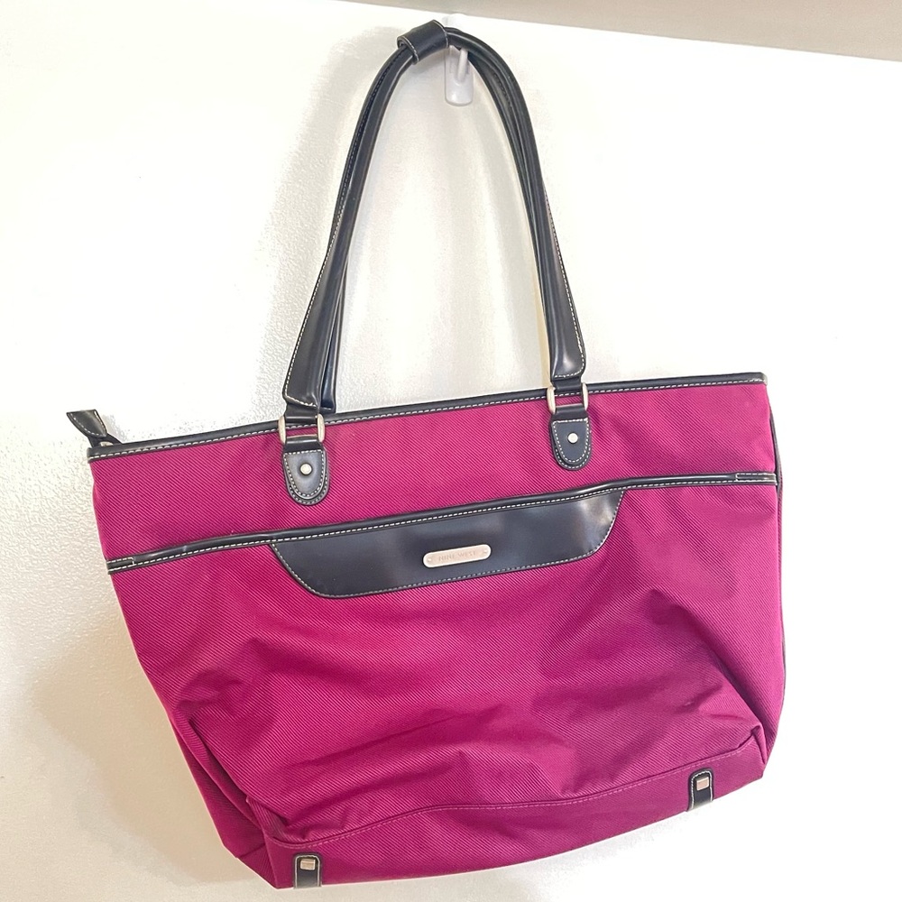 Like New VTG Nine West Travel Luggage Tote Bag Magenta Pink Bag